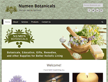 Tablet Screenshot of numenbotanicals.com